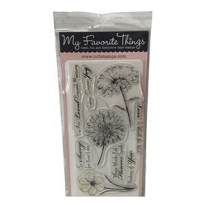 My Favorite Things Clear Stamps Set of 9 Flowers Theme Bereavement Loved Joy